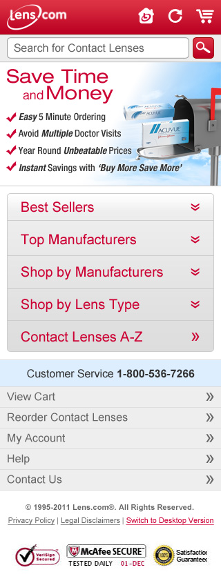 Lens.com Mobile